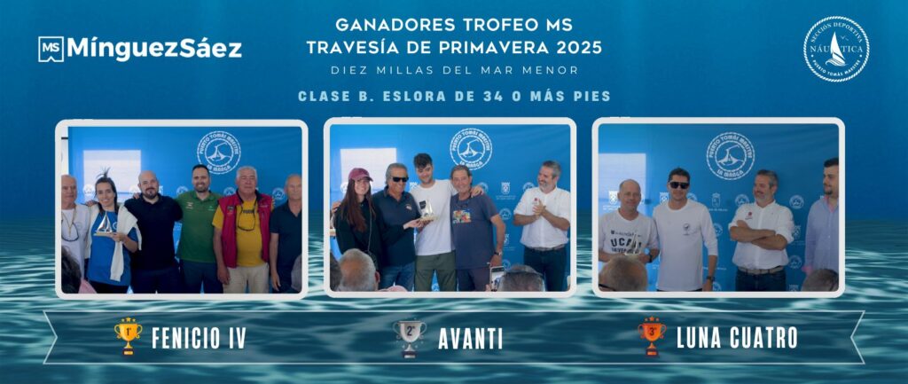 GANADORES CLASE B travesía de primavera 2025